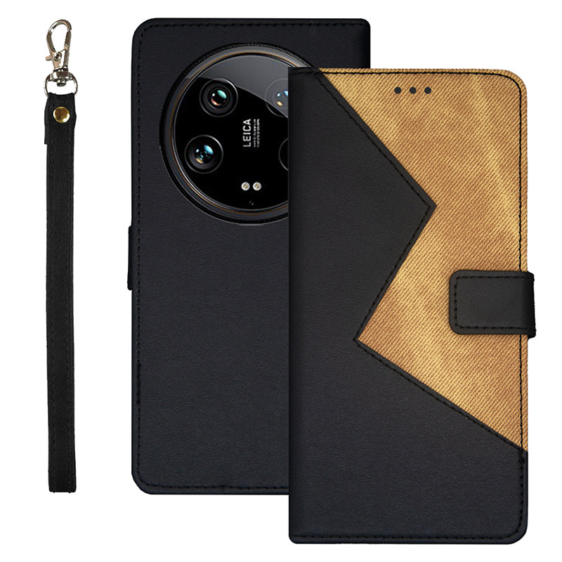IDEWEI For Xiaomi 14 Ultra Case Card Slots Color Splicing Phone Leather Cover IDEWEI For Xiaomi 14 Ultra Case Card Slots Color Splicing Phone Leather Cover